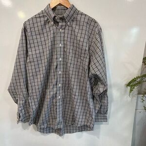 Brooks brothers non iron cotton checkered shirt